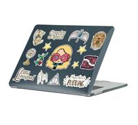 Head Case Designs sous Licence Officielle Harry Potter Luna Lovegood Icones Coque Ordinateur Portable Noir Pailleté Compatible avec MacBook Air 13.6" M2 A2681/M3 A3113/M4 A3240 2022/2024/2025