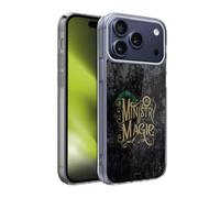 Head Case Designs sous Licence Officielle Harry Potter Ministère De La Magie Typographie des Lieux Coque en Gel [Protection de Qualité Militaire] Compatible avec Apple iPhone 17 Pro Max