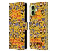 Head Case Designs sous Licence Officielle Harry Potter Mischief Managed Deathly Hallows I Étui Portefeuille en Cuir Compatible avec Apple iPhone 17