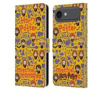 Head Case Designs sous Licence Officielle Harry Potter Mischief Managed Deathly Hallows I Étui Portefeuille en Cuir Compatible avec Apple iPhone 17 Air