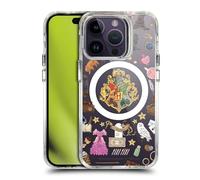 Head Case Designs sous Licence Officielle Harry Potter Motif De Poudlard Icônes Magiques Étui Antichoc [Protection de Qualité Militaire] Compatible avec Apple iPhone 14 Pro et Compatible avec MagSafe