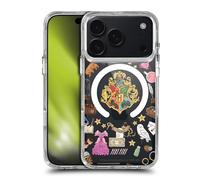 Head Case Designs sous Licence Officielle Harry Potter Motif De Poudlard Icônes Magiques Étui Antichoc [Protection de Qualité Militaire] Compatible avec Apple iPhone 17 Pro et Compatible avec MagSafe