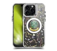 Head Case Designs sous Licence Officielle Harry Potter Motif Serpentard Icônes Magiques Étui Antichoc [Qualité Militaire] Compatible avec Apple iPhone 15 Pro Max et Compatible avec MagSafe