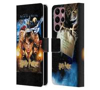 Head Case Designs sous Licence Officielle Harry Potter Poster 1 Sorcerer's Stone II Étui Portefeuille en Cuir Compatible avec Samsung Galaxy S22 Ultra 5G