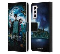 Head Case Designs sous Licence Officielle Harry Potter Ron, Harry & Hermione Poster Prisoner of Azkaban IV Coque en Cuir à Portefeuille Compatible avec Samsung Galaxy S21 5G