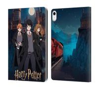 Head Case Designs sous Licence Officielle Harry Potter Ron, Hermione Et Harry Célébration Anime Étui Portefeuille en Cuir Compatible avec Apple iPad 10.9 2022/2025