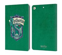 Head Case Designs sous Licence Officielle Harry Potter Slyntherin Crête Sorcerer's Stone I Étui Portefeuille en Cuir Compatible avec Apple iPad 9.7 2017 / iPad 9.7 2018