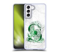 Head Case Designs sous Licence Officielle Harry Potter Slytherin Aguamenti Deathly Hallows IX Coque en Gel [Qualité Militaire] Compatible avec Samsung Galaxy S21 5G Et Compatible avec MagSafe