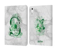 Head Case Designs sous Licence Officielle Harry Potter Slytherin Aguamenti Deathly Hallows IX Étui Portefeuille en Cuir Compatible avec Apple iPad Air 11 2020/2022/2024/2025