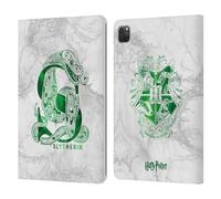 Head Case Designs sous Licence Officielle Harry Potter Slytherin Aguamenti Deathly Hallows IX Étui Portefeuille en Cuir Compatible avec Apple iPad Pro 11 2020/2021 / 2022