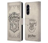 Head Case Designs sous Licence Officielle Harry Potter Slytherin Parchemin Sorcerer's Stone I Étui Portefeuille en Cuir Compatible avec Samsung Galaxy A56 5G