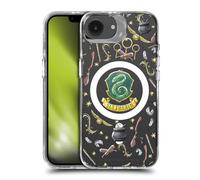 Head Case Designs sous Licence Officielle Harry Potter Slytherin Pattern Magical Icons Étui Antichoc [Qualité Militaire] Compatible avec Apple iPhone 16e / Apple iPhone 17e et Compatible avec MagSafe