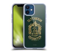 Head Case Designs sous Licence Officielle Harry Potter Slytherin Quidditch Deathly Hallows X Coque en Gel Doux Compatible avec Apple iPhone 12 Mini