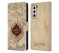 Head Case Designs sous Licence Officielle Harry Potter The Marauder's Map Prisoner of Azkaban II Coque en Cuir à Portefeuille Compatible avec Samsung Galaxy S21 5G