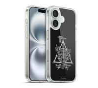 Head Case Designs sous Licence Officielle Harry Potter Triangle Symbol Deathly Hallows XIV Coque en Gel [Protection de Qualité Militaire] Compatible avec Apple iPhone 16 Et Compatible avec MagSafe