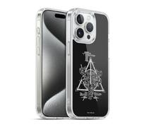 Head Case Designs sous Licence Officielle Harry Potter Triangle Symbol Deathly Hallows XIV Coque en Gel [Qualité Militaire] Compatible avec Apple iPhone 15 Pro Et Compatible avec MagSafe