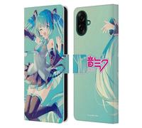 Head Case Designs sous Licence Officielle Hatsune Miku Chanter Graphiques Étui Portefeuille en Cuir Compatible avec Samsung Galaxy A07