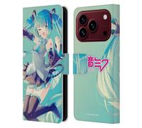 Head Case Designs sous Licence Officielle Hatsune Miku Chanter Graphiques Étui Portefeuille en Cuir Compatible avec Apple iPhone 18 Pro