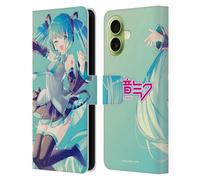 Head Case Designs sous Licence Officielle Hatsune Miku Chanter Graphiques Étui Portefeuille en Cuir Compatible avec Apple iPhone 17