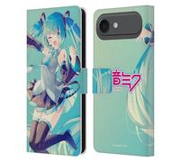 Head Case Designs sous Licence Officielle Hatsune Miku Chanter Graphiques Étui Portefeuille en Cuir Compatible avec Apple iPhone 17 Air