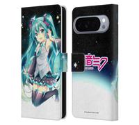 Head Case Designs sous Licence Officielle Hatsune Miku Ciel de Nuit Graphiques Étui Portefeuille en Cuir Compatible avec Google Pixel 10 Pro XL