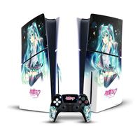 Head Case Designs sous Licence Officielle Hatsune Miku Ciel de Nuit Graphiques Vinyle Autocollant De Jeu Peau Compatible avec Sony PlayStation 5 PS5 Slim Disc Edition Console & DualSense Controller
