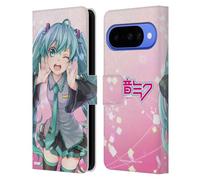 Head Case Designs sous Licence Officielle Hatsune Miku Clin d'oeil Graphiques Étui Portefeuille en Cuir Compatible avec Google Pixel 10