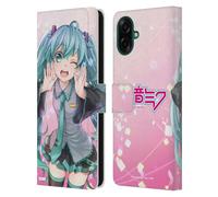 Head Case Designs sous Licence Officielle Hatsune Miku Clin d'oeil Graphiques Étui Portefeuille en Cuir Compatible avec Samsung Galaxy A07