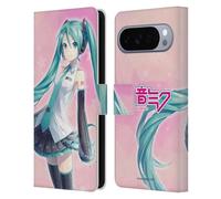 Head Case Designs sous Licence Officielle Hatsune Miku étoile Graphiques Étui Portefeuille en Cuir Compatible avec Google Pixel 10 Pro XL