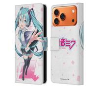 Head Case Designs sous Licence Officielle Hatsune Miku Mignon Graphiques Étui Portefeuille en Cuir Compatible avec Apple iPhone 17 Pro Max