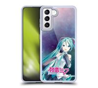 Head Case Designs sous Licence Officielle Hatsune Miku Nébuleuse Graphiques Coque en Gel [Protection de Qualité Militaire] Compatible avec Samsung Galaxy S21 5G Et Compatible avec MagSafe