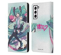 Head Case Designs sous Licence Officielle Hatsune Miku Pastels Graphiques Étui Portefeuille en Cuir Compatible avec Samsung Galaxy S21 FE 5G