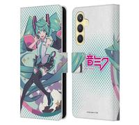 Head Case Designs sous Licence Officielle Hatsune Miku Pastels Graphiques Étui Portefeuille en Cuir Compatible avec Samsung Galaxy S23 FE 5G