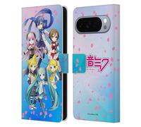 Head Case Designs sous Licence Officielle Hatsune Miku Sakura Chanteurs virtuels Étui Portefeuille en Cuir Compatible avec Google Pixel 10 Pro XL