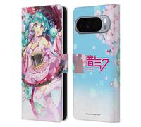 Head Case Designs sous Licence Officielle Hatsune Miku Sakura Graphiques Étui Portefeuille en Cuir Compatible avec Google Pixel 10 Pro XL