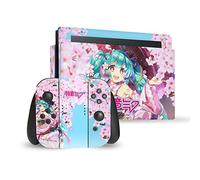 Head Case Designs sous Licence Officielle Hatsune Miku Sakura Graphiques Vinyle Autocollant De Jeu Peau Autocollant Compatible avec Nintendo Switch Console & Dock & Joy-Con Controller Bundle
