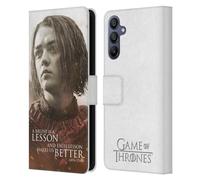 Head Case Designs sous Licence Officielle HBO Game of Thrones Arya Stark Portraits de Personnage Étui Portefeuille en Cuir Compatible avec Samsung Galaxy A15