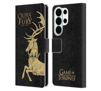 Head Case Designs sous Licence Officielle HBO Game of Thrones Baratheon Devises de Maison Étui Portefeuille en Cuir Compatible avec Samsung Galaxy S26 Ultra