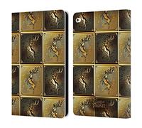 Head Case Designs sous Licence Officielle HBO Game of Thrones Baratheon Symboles d'or Étui Portefeuille en Cuir Compatible avec Apple iPad Air 2 (2014)