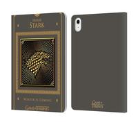 Head Case Designs sous Licence Officielle HBO Game of Thrones Complètement Frontière Symboles d'or Étui Portefeuille en Cuir Compatible avec Apple iPad Air 11 2020/2022/2024/2025