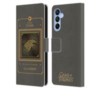 Head Case Designs sous Licence Officielle HBO Game of Thrones Complètement Frontière Symboles d'or Étui Portefeuille en Cuir Compatible avec Samsung Galaxy A16 5G