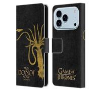 Head Case Designs sous Licence Officielle HBO Game of Thrones Greyjoy Devises de Maison Étui Portefeuille en Cuir Compatible avec Apple iPhone 17 Pro