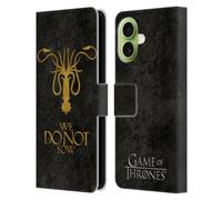 Head Case Designs sous Licence Officielle HBO Game of Thrones Greyjoy Symboles Look Affligé Sombres Étui Portefeuille en Cuir Compatible avec Apple iPhone 17