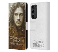 Head Case Designs sous Licence Officielle HBO Game of Thrones Jon Snow Portraits de Personnage Étui Portefeuille en Cuir Compatible avec Samsung Galaxy S23+ 5G