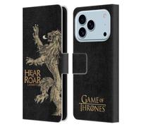 Head Case Designs sous Licence Officielle HBO Game of Thrones Lannister Devises de Maison Étui Portefeuille en Cuir Compatible avec Apple iPhone 17 Pro