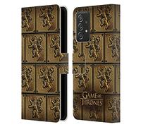 Head Case Designs sous Licence Officielle HBO Game of Thrones Lannister Symboles d'or Étui Portefeuille en Cuir Compatible avec Samsung Galaxy A53 5G (2022)