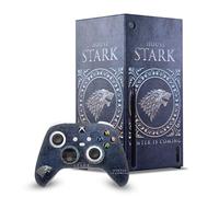 Head Case Designs Sous Licence Officielle HBO Game of Thrones Maison Stark Sceaux Et Graphismes Enveloppement De Console De Jeu Et Skins Pour Manette De Jeu Ensemble compatible avec Xbox Series X