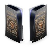 Head Case Designs sous Licence Officielle HBO Game of Thrones Maison Targaryen Sceaux Et Graphismes Vinyle Plaque Frontale Autocollant De Jeu Peau Compatible avec Sony PS5 Disc Edition Console