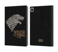 Head Case Designs sous Licence Officielle HBO Game of Thrones Stark Devises de Maison Étui Portefeuille en Cuir Compatible avec Apple iPad Pro 13 M4 2024