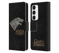 Head Case Designs sous Licence Officielle HBO Game of Thrones Stark Devises de Maison Étui Portefeuille en Cuir Compatible avec Samsung Galaxy S23 5G